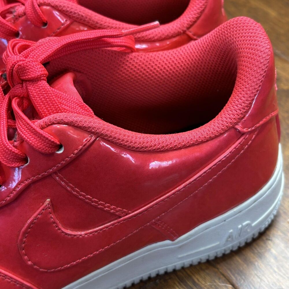 Nike Air Force 1 '07 LV8 Low Shoes Youth 7Y UV Siren‎ Red White Patent Sneakers - Picture 4 of 16